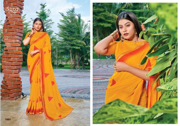 Saroj Nagme Casual Wear Georgette Saree Collection